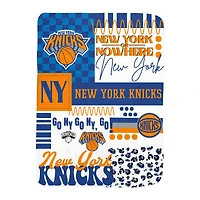 Pegasus New York Knicks 66" x 95" Oversized Loco Check Ultra Cozy Blanket