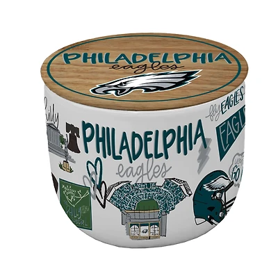 Pegasus Philadelphia Eagles 16oz. Loco Fan Wood Top Ceramic Candle