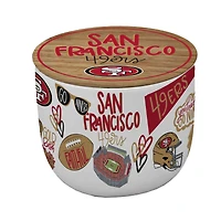 Pegasus San Francisco 49ers 16oz. Loco Fan Wood Top Ceramic Candle
