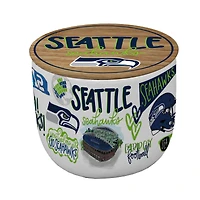 Pegasus Seattle Seahawks 16oz. Loco Fan Wood Top Ceramic Candle