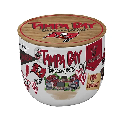 Pegasus Tampa Bay Buccaneers 16oz. Loco Fan Wood Top Ceramic Candle