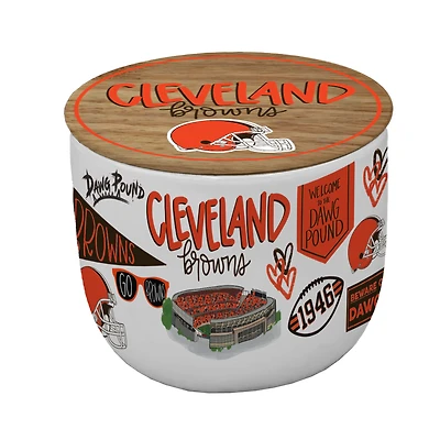 Pegasus Cleveland Browns 16oz. Loco Fan Wood Top Ceramic Candle