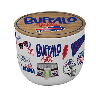 Pegasus Buffalo Bills 16oz. Loco Fan Wood Top Ceramic Candle