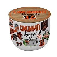 Pegasus Cincinnati Bengals 16oz. Loco Fan Wood Top Ceramic Candle
