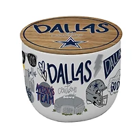 Pegasus Dallas Cowboys 16oz. Loco Fan Wood Top Ceramic Candle