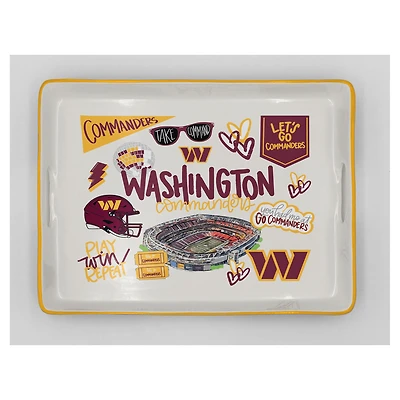 Pegasus Washington Commanders 11" x 17" Large Loco Fan Serving Tray with Handles