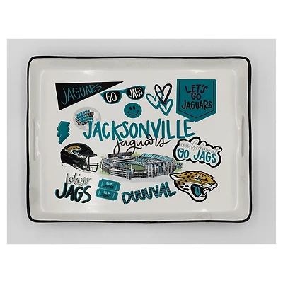 Pegasus Jacksonville Jaguars 11" x 17" Large Loco Fan Serving Tray with Handles