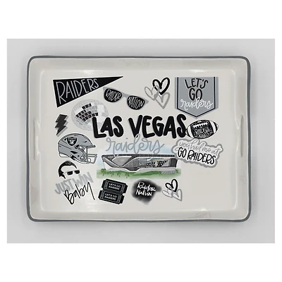 Pegasus Las Vegas Raiders 11" x 17" Large Loco Fan Serving Tray with Handles