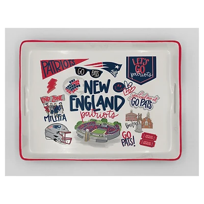 Pegasus New England Patriots 11" x 17" Large Loco Fan Serving Tray with Handles
