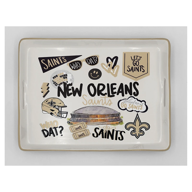 Pegasus New Orleans Saints 11" x 17" Large Loco Fan Serving Tray with Handles