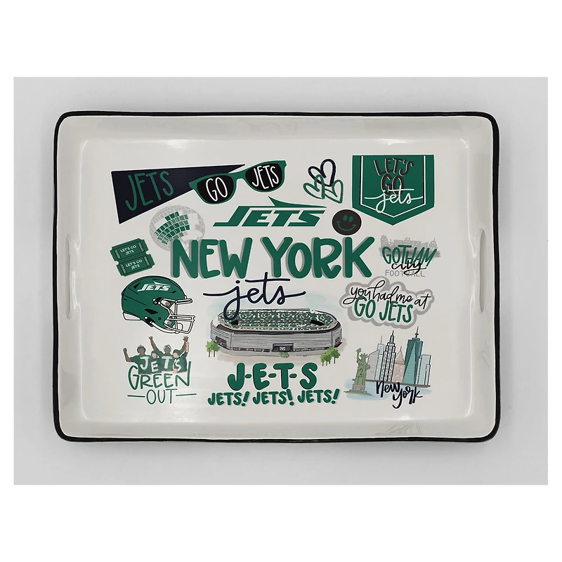 Pegasus New York Jets 11" x 17" Large Loco Fan Serving Tray with Handles