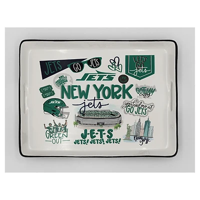 Pegasus New York Jets 11" x 17" Large Loco Fan Serving Tray with Handles
