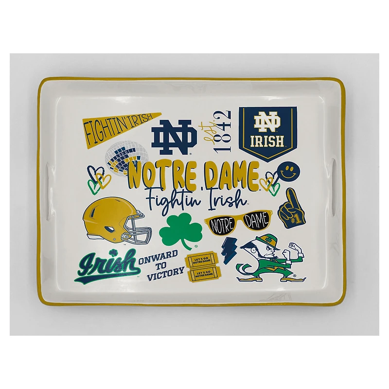 Pegasus Notre Dame Fighting Irish 11" x 17" Large Loco Fan Serving Tray with Handles