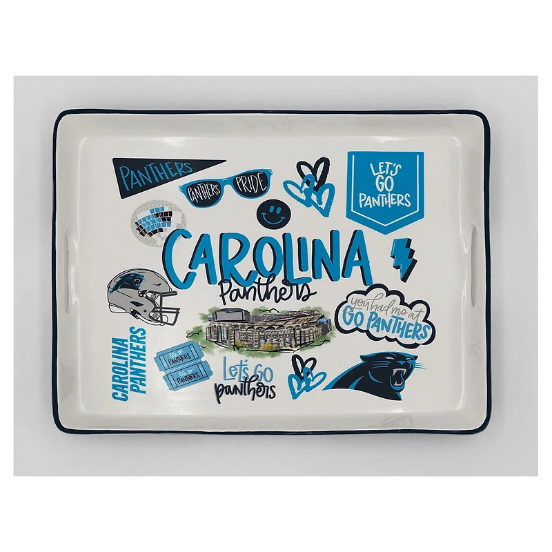 Pegasus Carolina Panthers 11" x 17" Large Loco Fan Serving Tray with Handles