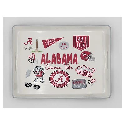 Pegasus Alabama Crimson Tide 11" x 17" Large Loco Fan Serving Tray with Handles