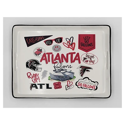 Pegasus Atlanta Falcons 11" x 17" Large Loco Fan Serving Tray with Handles