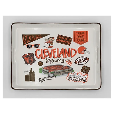 Pegasus Cleveland Browns 11" x 17" Large Loco Fan Serving Tray with Handles
