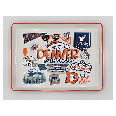 Pegasus Denver Broncos 11" x 17" Large Loco Fan Serving Tray with Handles