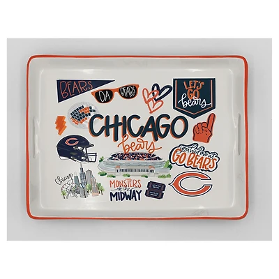 Pegasus Chicago Bears 11" x 17" Large Loco Fan Serving Tray with Handles