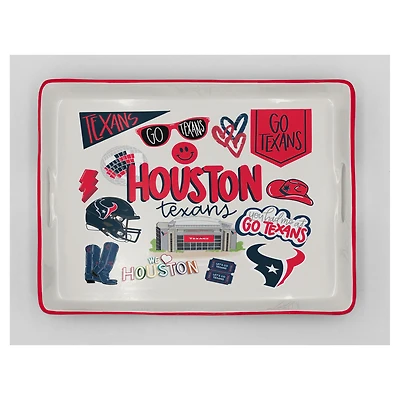Pegasus Houston Texans 11" x 17" Large Loco Fan Serving Tray with Handles