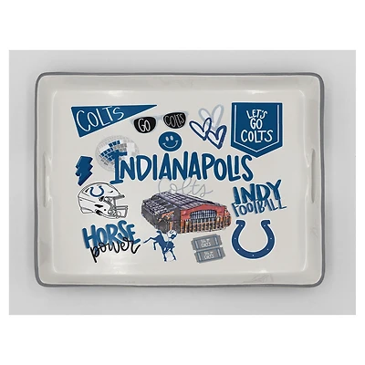Pegasus Indianapolis Colts 11" x 17" Large Loco Fan Serving Tray with Handles