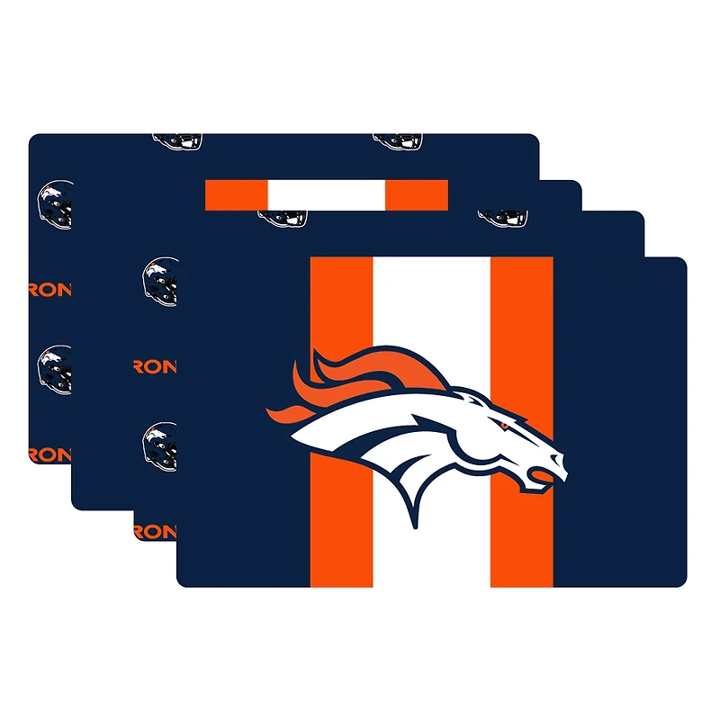Pegasus Denver Broncos Two-Sided Logo Place Mat and Table Runner Set