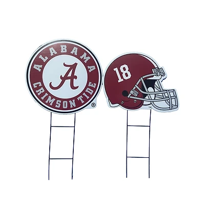 Pegasus Alabama Crimson Tide Logo and Helmet Two-Piece Yard Sign Set