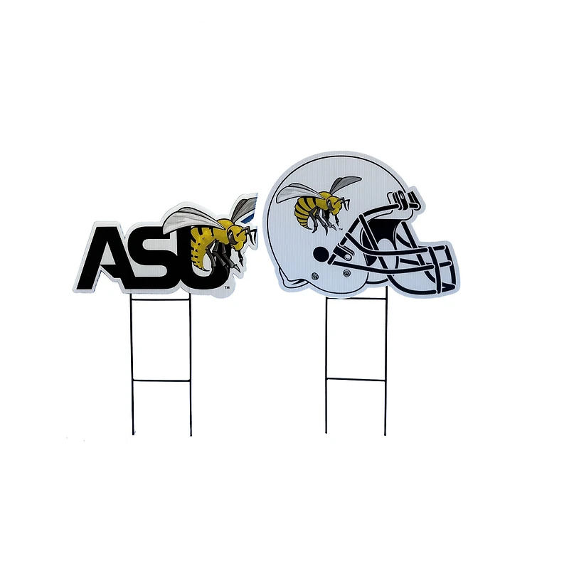Pegasus Alabama State Hornets Logo and Helmet Two-Piece Yard Sign Set