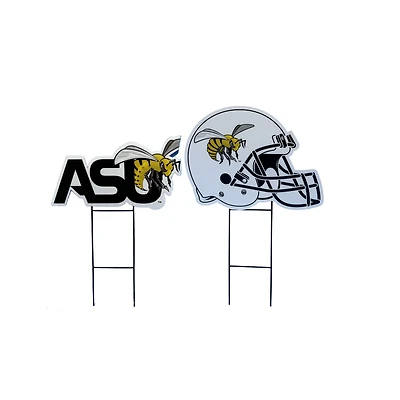 Pegasus Alabama State Hornets Logo and Helmet Two-Piece Yard Sign Set