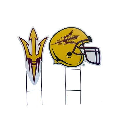 Pegasus Arizona State Sun Devils Logo and Helmet Two-Piece Yard Sign Set