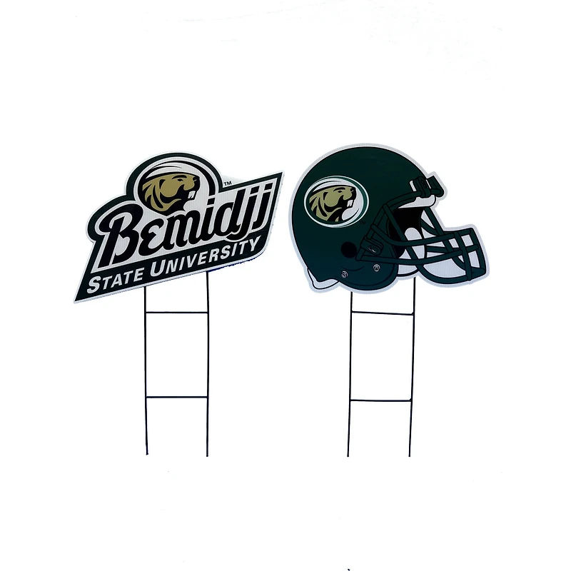Pegasus Bemidji State Beavers Logo and Helmet Two-Piece Yard Sign Set
