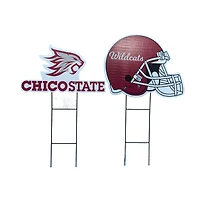 Pegasus Cal State Chico Wildcats Logo and Helmet Two-Piece Yard Sign Set