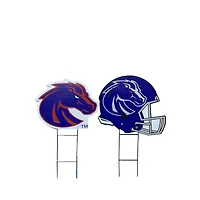Pegasus Boise State Broncos Logo and Helmet Two-Piece Yard Sign Set