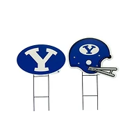 Pegasus BYU Cougars Logo and Helmet Two-Piece Yard Sign Set