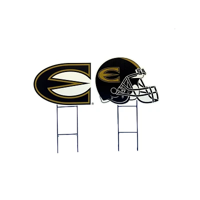 Pegasus Emporia State Hornets Logo and Helmet Two-Piece Yard Sign Set