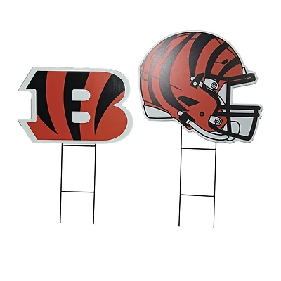Pegasus Cincinnati Bengals Logo and Helmet Two-Piece Yard Sign Set