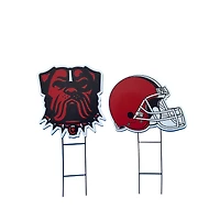 Pegasus Cleveland Browns Logo and Helmet Two-Piece Yard Sign Set