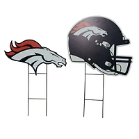 Pegasus Denver Broncos Logo and Helmet Two-Piece Yard Sign Set