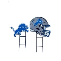 Pegasus Detroit Lions Logo and Helmet Two-Piece Yard Sign Set