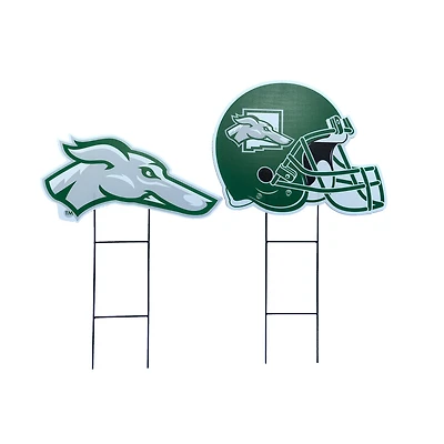 Pegasus Eastern New Mexico Greyhounds Logo and Helmet Two-Piece Yard Sign Set