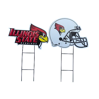 Pegasus Illinois State Redbirds Logo and Helmet Two-Piece Yard Sign Set