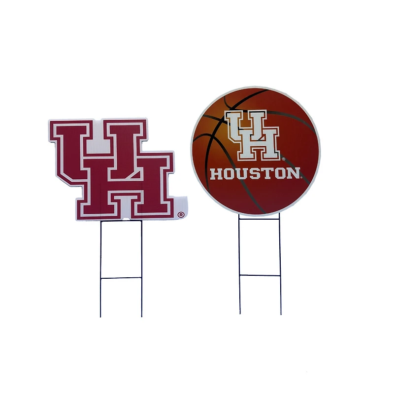 Pegasus Houston Cougars Logo and Helmet Two-Piece Yard Sign Set