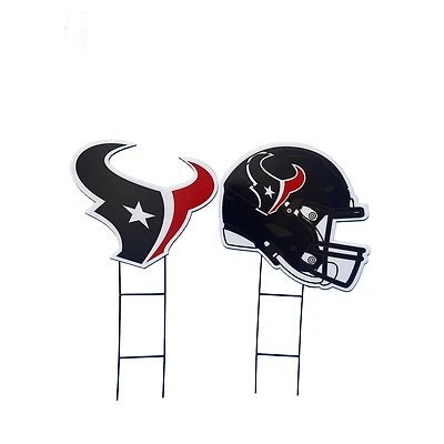 Pegasus Houston Texans Logo and Helmet Two-Piece Yard Sign Set