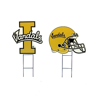 Pegasus Idaho Vandals Logo and Helmet Two-Piece Yard Sign Set