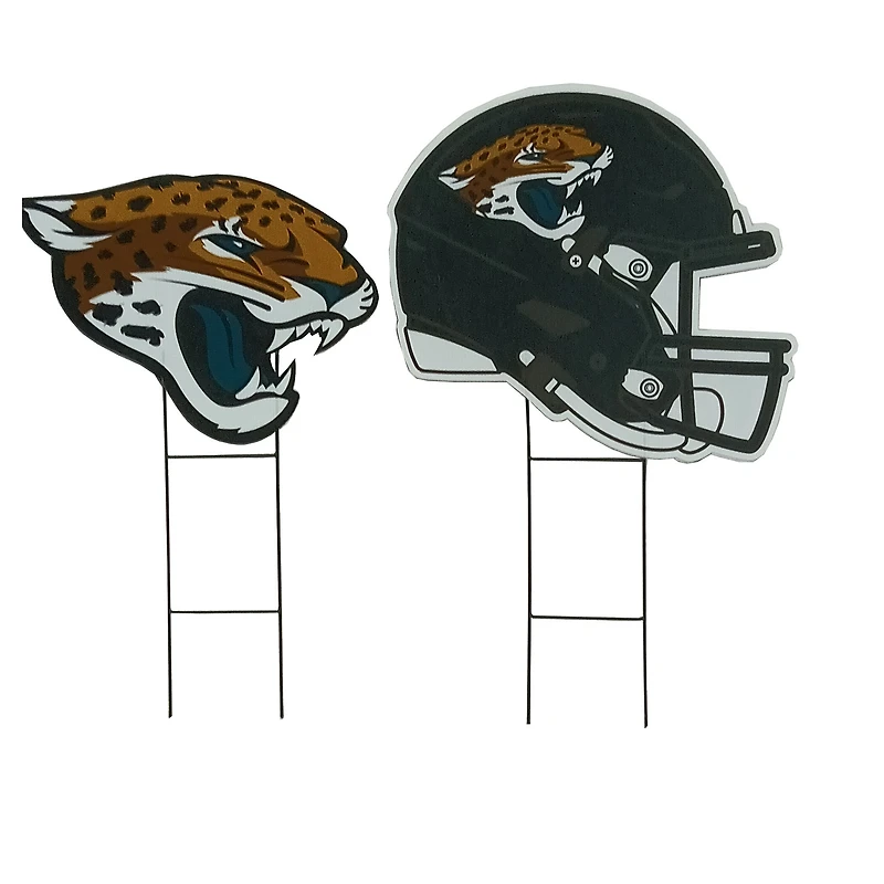 Pegasus Jacksonville Jaguars Logo and Helmet Two-Piece Yard Sign Set