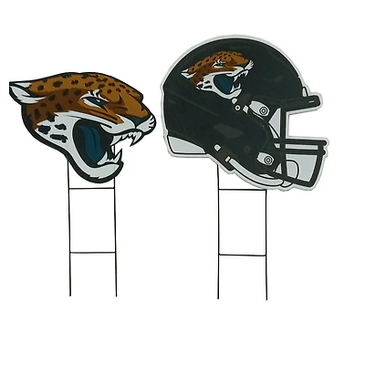 Pegasus Jacksonville Jaguars Logo and Helmet Two-Piece Yard Sign Set