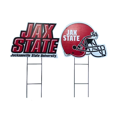 Pegasus Jacksonville State Gamecocks Logo and Helmet Two-Piece Yard Sign Set