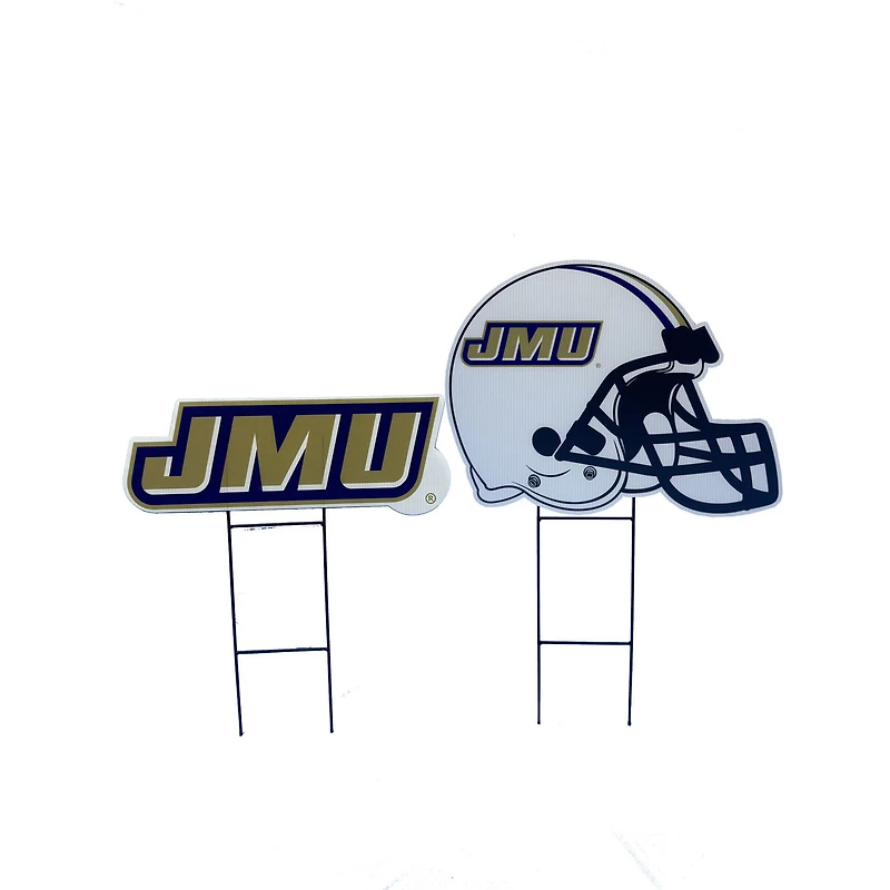Pegasus James Madison Dukes Logo and Helmet Two-Piece Yard Sign Set
