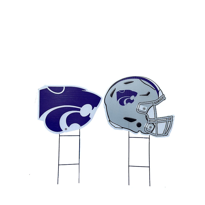 Pegasus Kansas State Wildcats Logo and Helmet Two-Piece Yard Sign Set