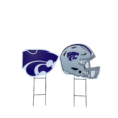 Pegasus Kansas State Wildcats Logo and Helmet Two-Piece Yard Sign Set